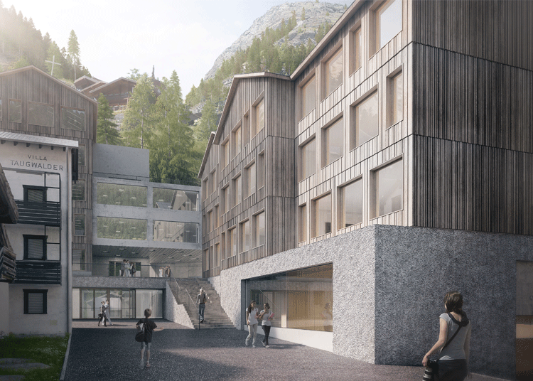 Ankunft Schule und Auditorium